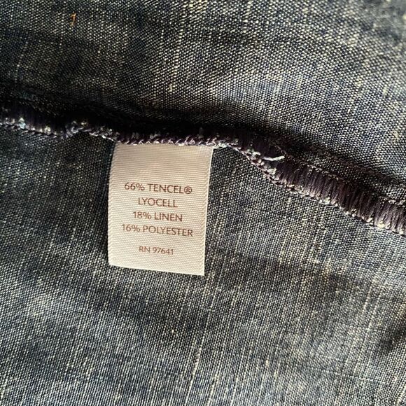 J. Jill Dress Sleeveless Blue XS Pockets Buttons Mini Knee Length Spring Summer - Picture 10 of 11